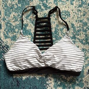 CALIA by Carrie Underwood Black and White Nautical Bikini